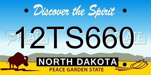 12TS660 North Dakota License Plate
