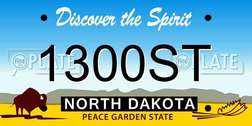 1300ST North Dakota License Plate