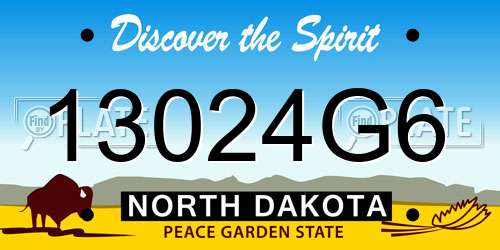 13024G6 North Dakota License Plate