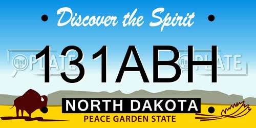 131ABH North Dakota License Plate