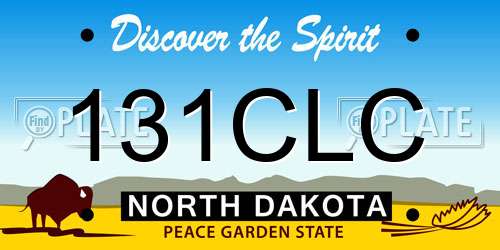 131CLC North Dakota License Plate