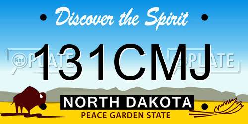 131CMJ North Dakota License Plate