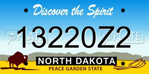 13220Z2 North Dakota License Plate