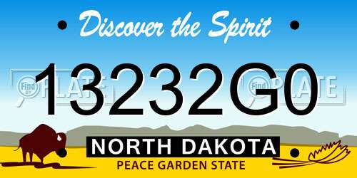 13232G0 North Dakota License Plate