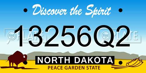 13256Q2 North Dakota License Plate