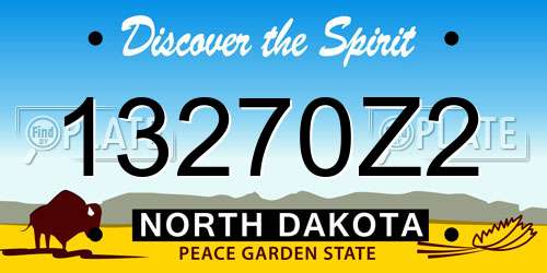 13270Z2 North Dakota License Plate