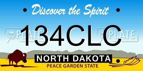 134CLC North Dakota License Plate