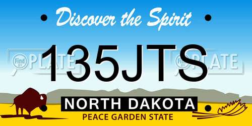 135JTS North Dakota License Plate