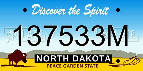 137533M North Dakota License Plate