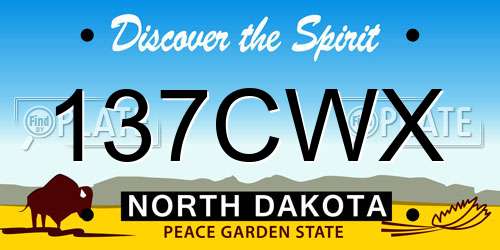 137CWX North Dakota License Plate