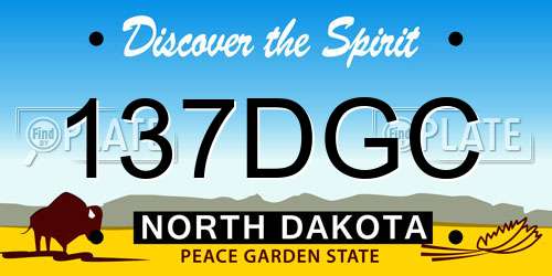 137DGC North Dakota License Plate