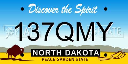 137QMY North Dakota License Plate