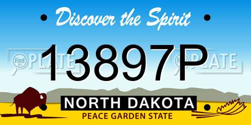 13897P North Dakota License Plate
