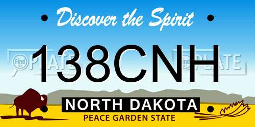 138CNH North Dakota License Plate