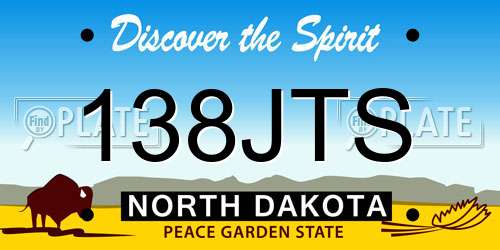 138JTS North Dakota License Plate