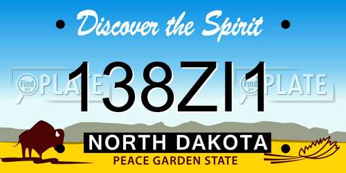 138ZI1 North Dakota License Plate