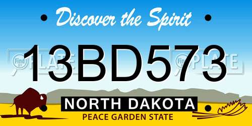 13BD573 North Dakota License Plate