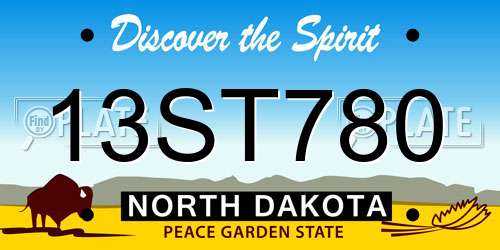 13ST780 North Dakota License Plate
