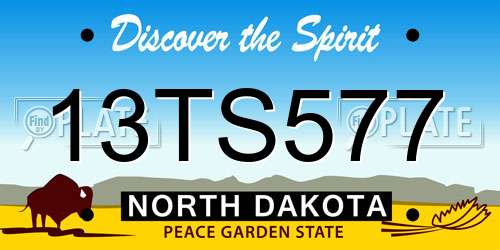 13TS577 North Dakota License Plate