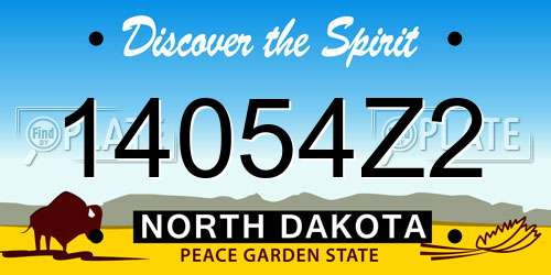 14054Z2 North Dakota License Plate