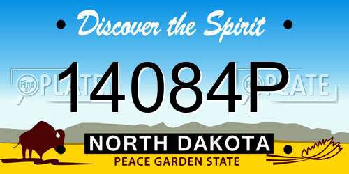 14084P North Dakota License Plate