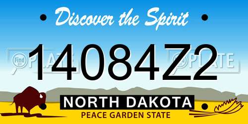 14084Z2 North Dakota License Plate