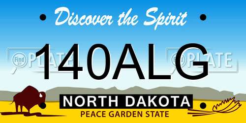 140ALG North Dakota License Plate