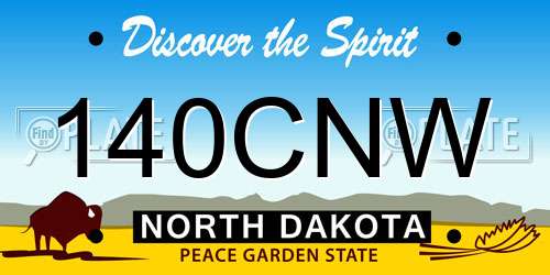 140CNW North Dakota License Plate