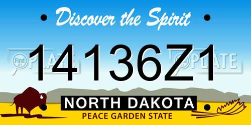 14136Z1 North Dakota License Plate
