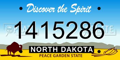 1415286 North Dakota License Plate