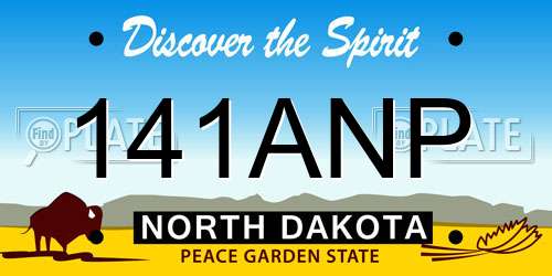 141ANP North Dakota License Plate