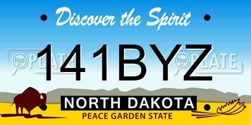 141BYZ North Dakota License Plate