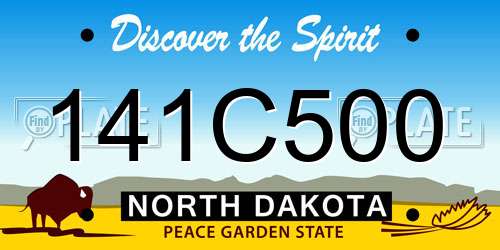 141C500 North Dakota License Plate
