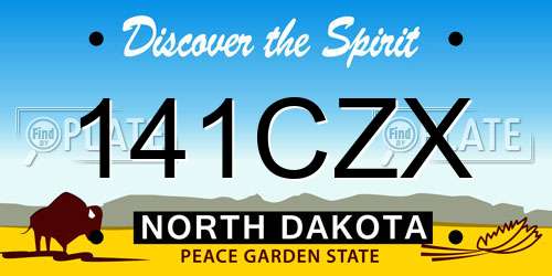 141CZX North Dakota License Plate