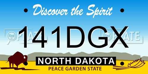 141DGX North Dakota License Plate