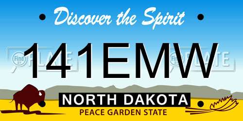 141EMW North Dakota License Plate