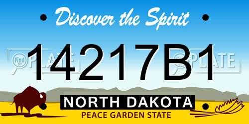 14217B1 North Dakota License Plate