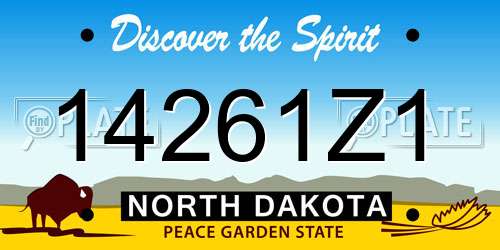 14261Z1 North Dakota License Plate
