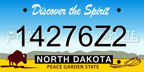 14276Z2 North Dakota License Plate