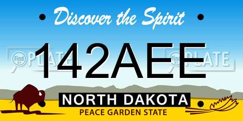 142AEE North Dakota License Plate