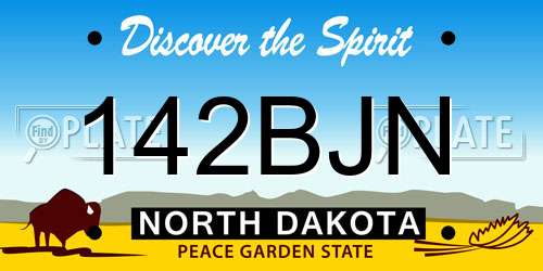 142BJN North Dakota License Plate