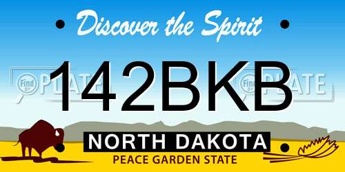 142BKB North Dakota License Plate