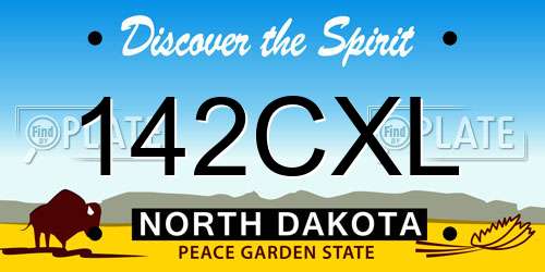142CXL North Dakota License Plate