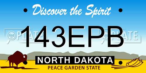 143EPB North Dakota License Plate