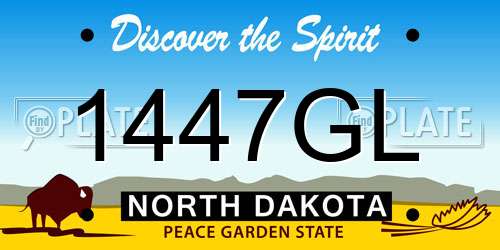 1447GL North Dakota License Plate