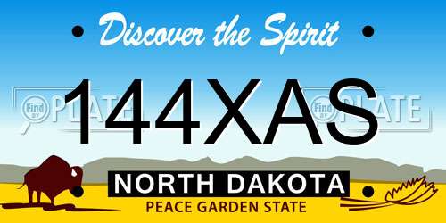 144XAS North Dakota License Plate