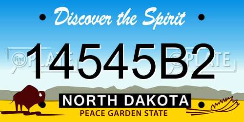 14545B2 North Dakota License Plate