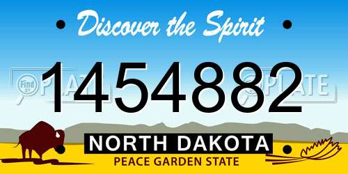 1454882 North Dakota License Plate