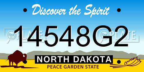 14548G2 North Dakota License Plate