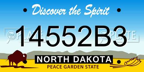 14552B3 North Dakota License Plate